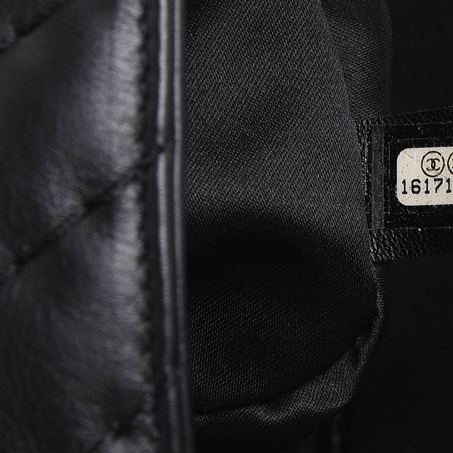 Chanel Calfskin Surpique Chevron Large Flap Black 7 of 8