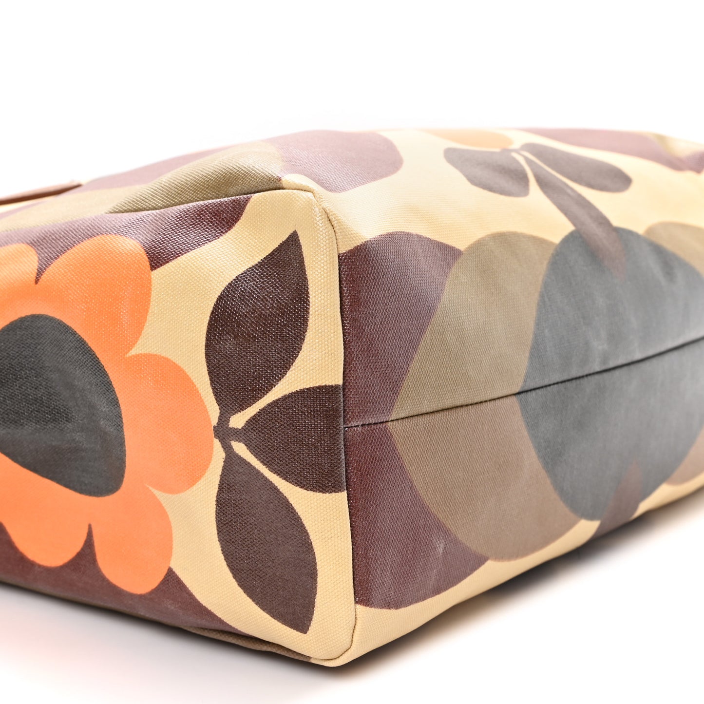 Tessuto Flower Print Shopping Tote Militaire Multicolor