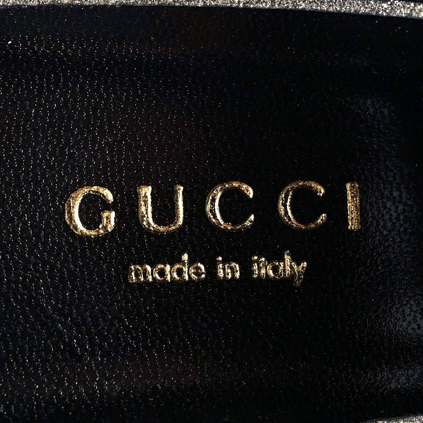 Glitter Fabric Webby Crossover High Heel Slide Sandals 37 Argento