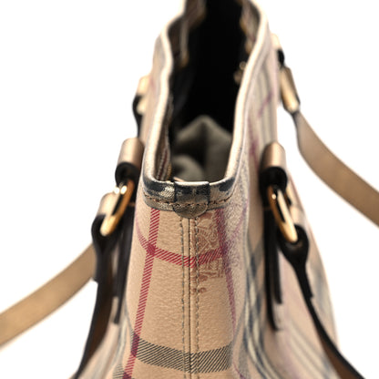 Burberry Haymarket Check Medium Regent Tote Gold 11 of 13
