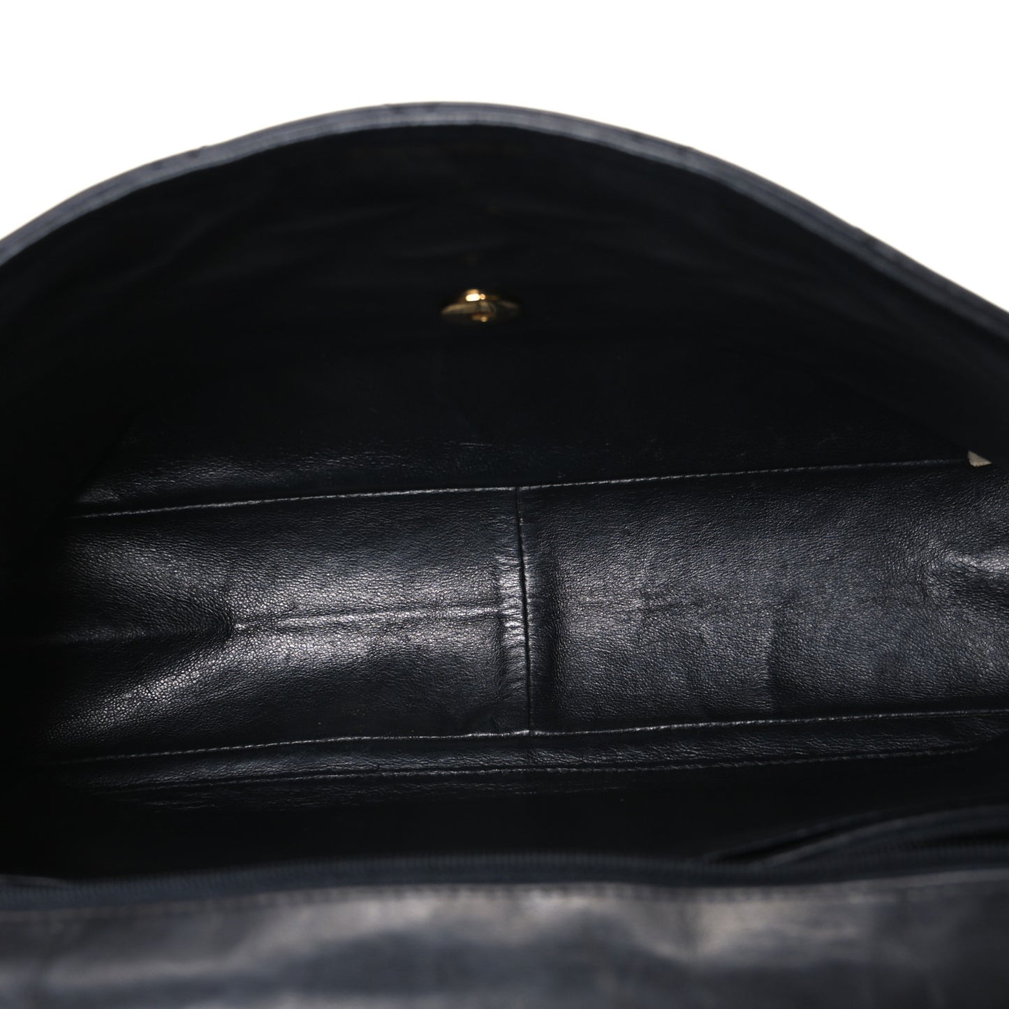 Lambskin Quilted Jumbo Single Flap Black