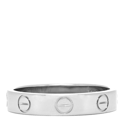 Cartier 18K White Gold 3.5mm LOVE Wedding Band Ring 49 5 1 of 4