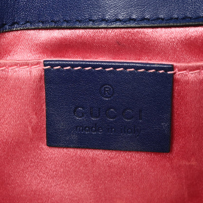 Gucci Velvet Matelasse Mini GG Marmont Shoulder Bag Cobalt Blue 6 of 11