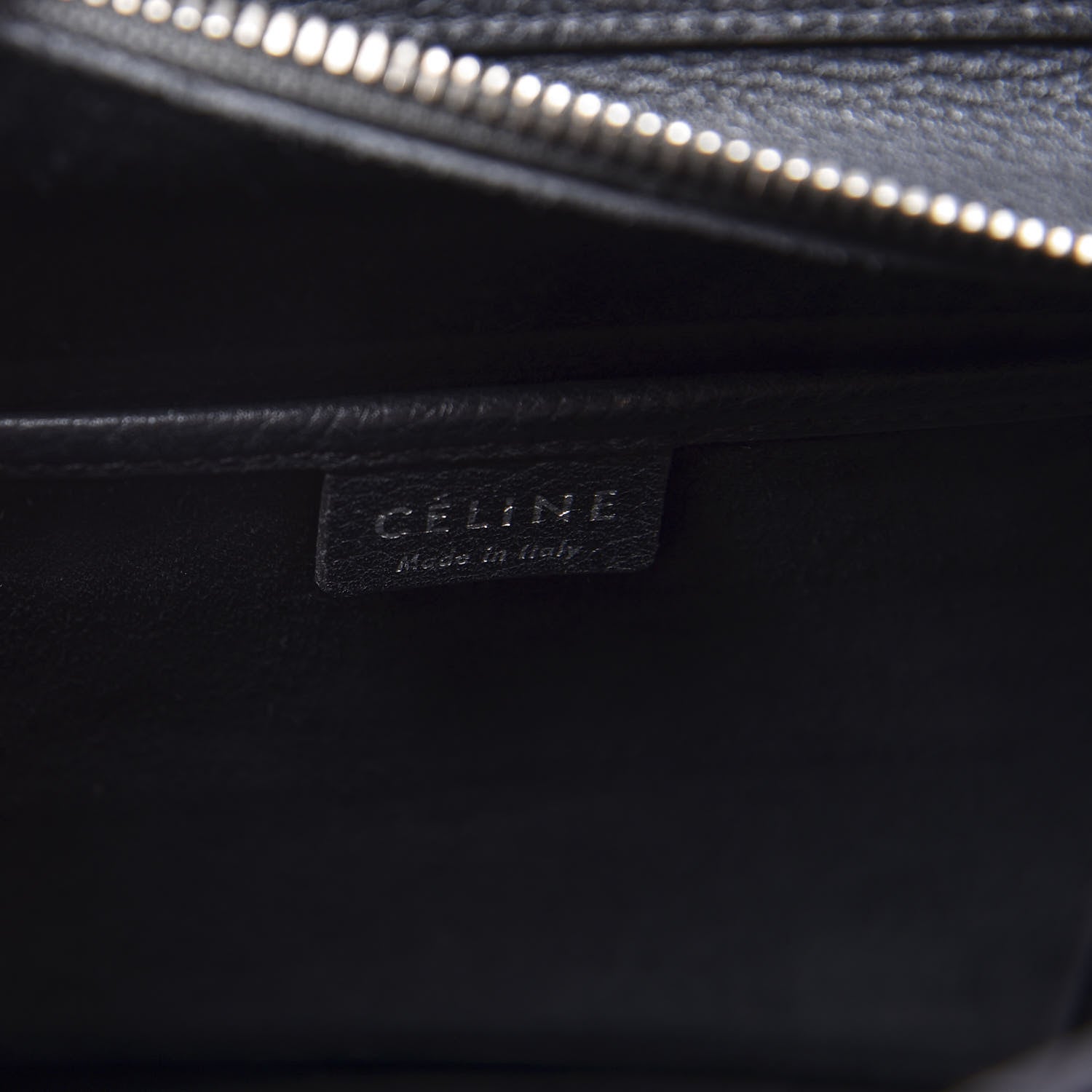 Celine Drummed Calfskin Nano Luggage Black 7 of 10