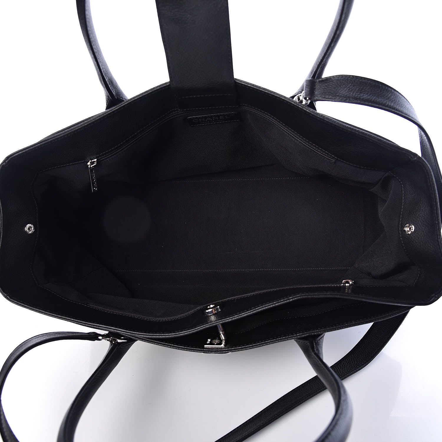 Chanel Calfskin Cerf Executive Shopper Tote Black 5 of 10