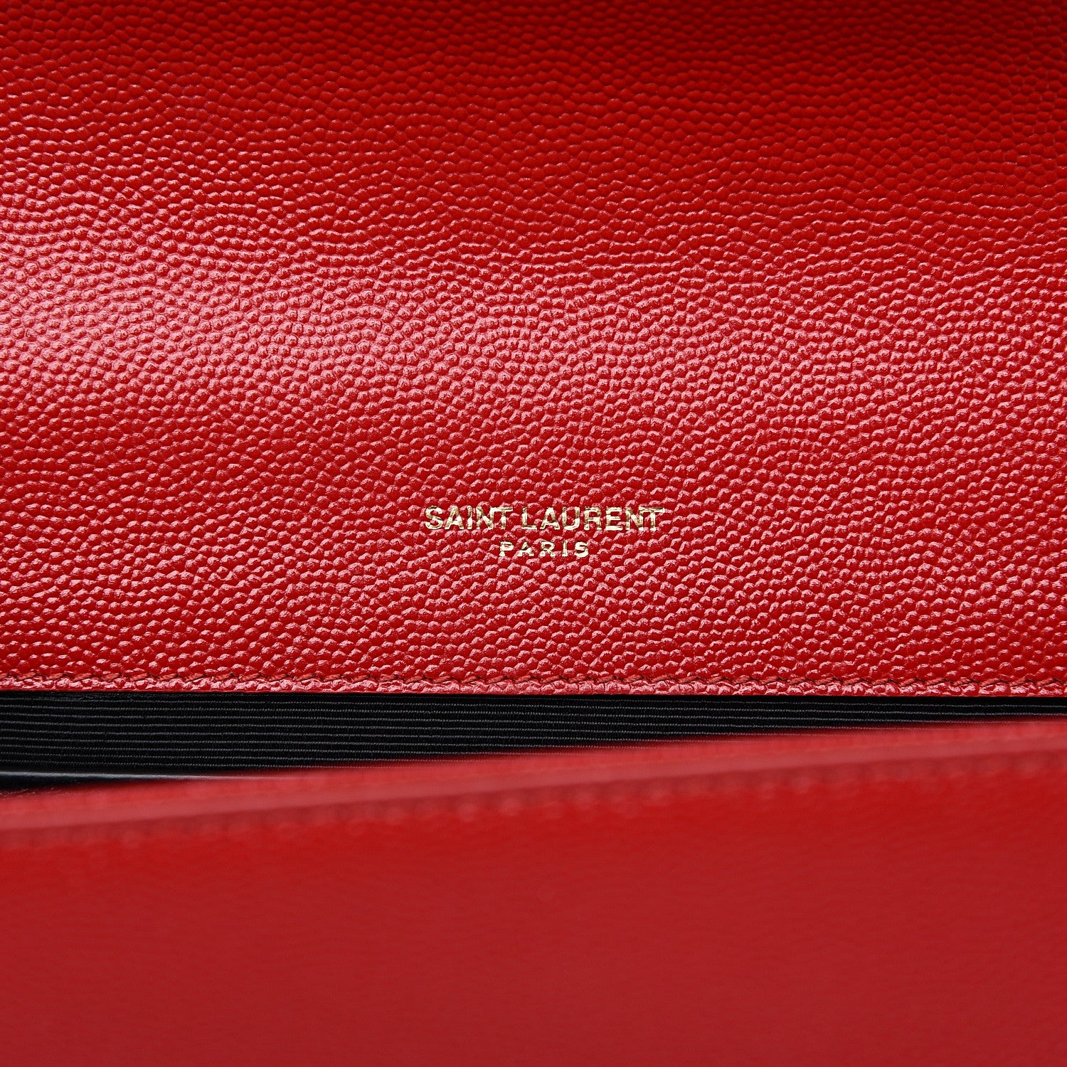 Saint Laurent Grain De Poudre Medium Monogram Kate Satchel Red 5 of 8