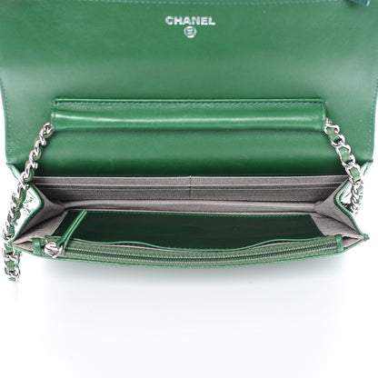 Chanel Caviar Sevruga Wallet on Chain WOC Green 5 of 8