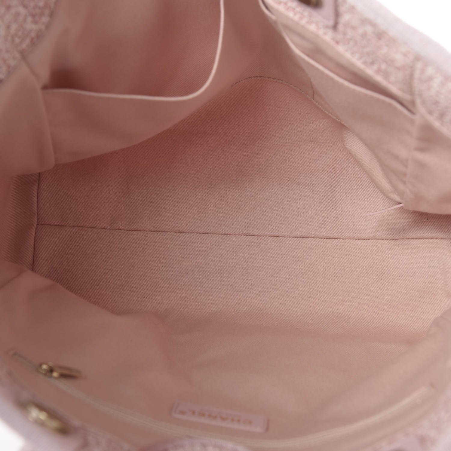 Chanel Straw Lurex Small Deauville Tote Pink 5 of 10