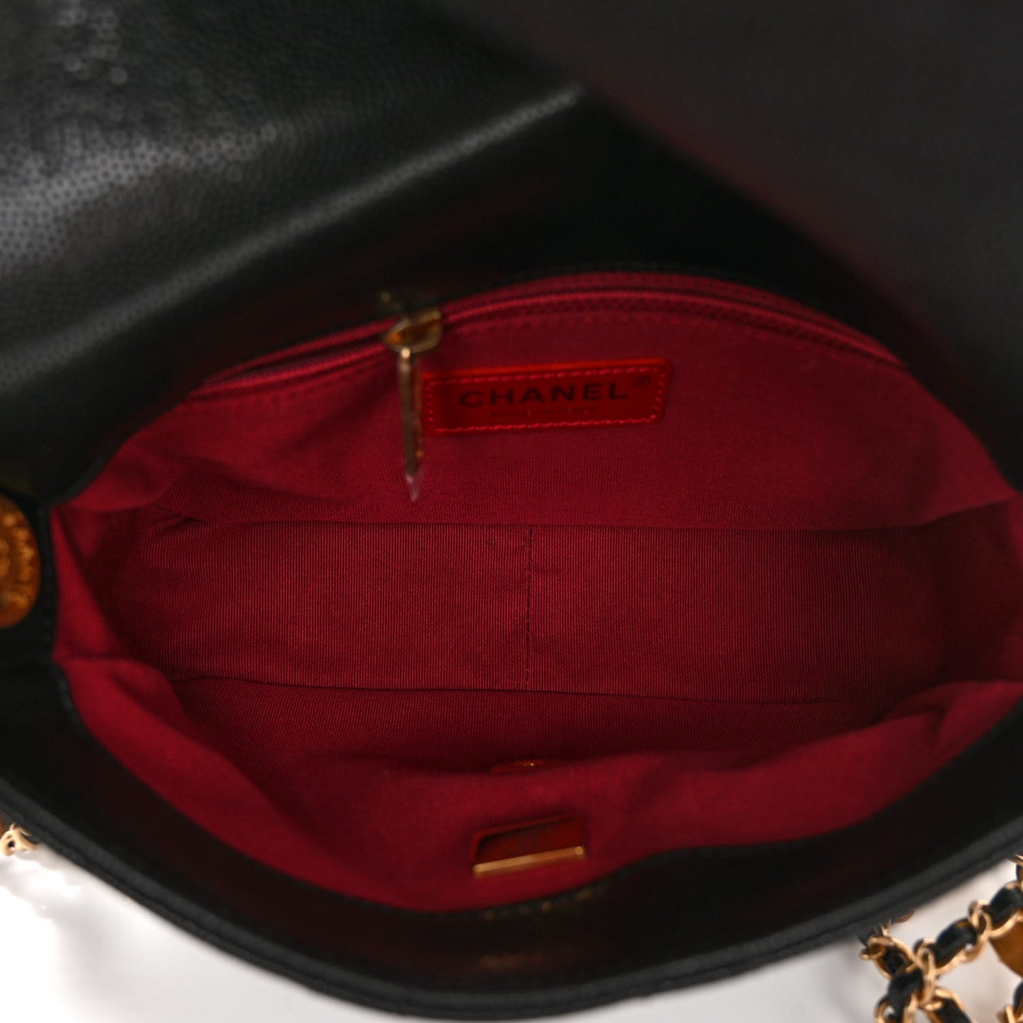 Caviar Quilted Small Twist Your Buttons Flap Black