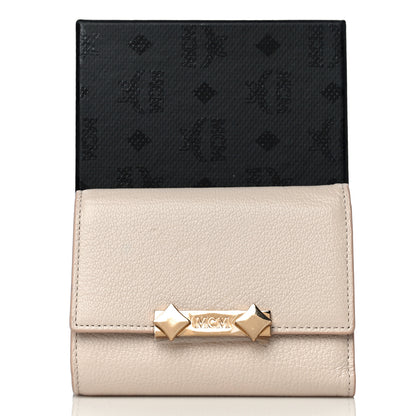 MCM Goatskin Milano Tri-Fold Wallet Beige 11 of 11