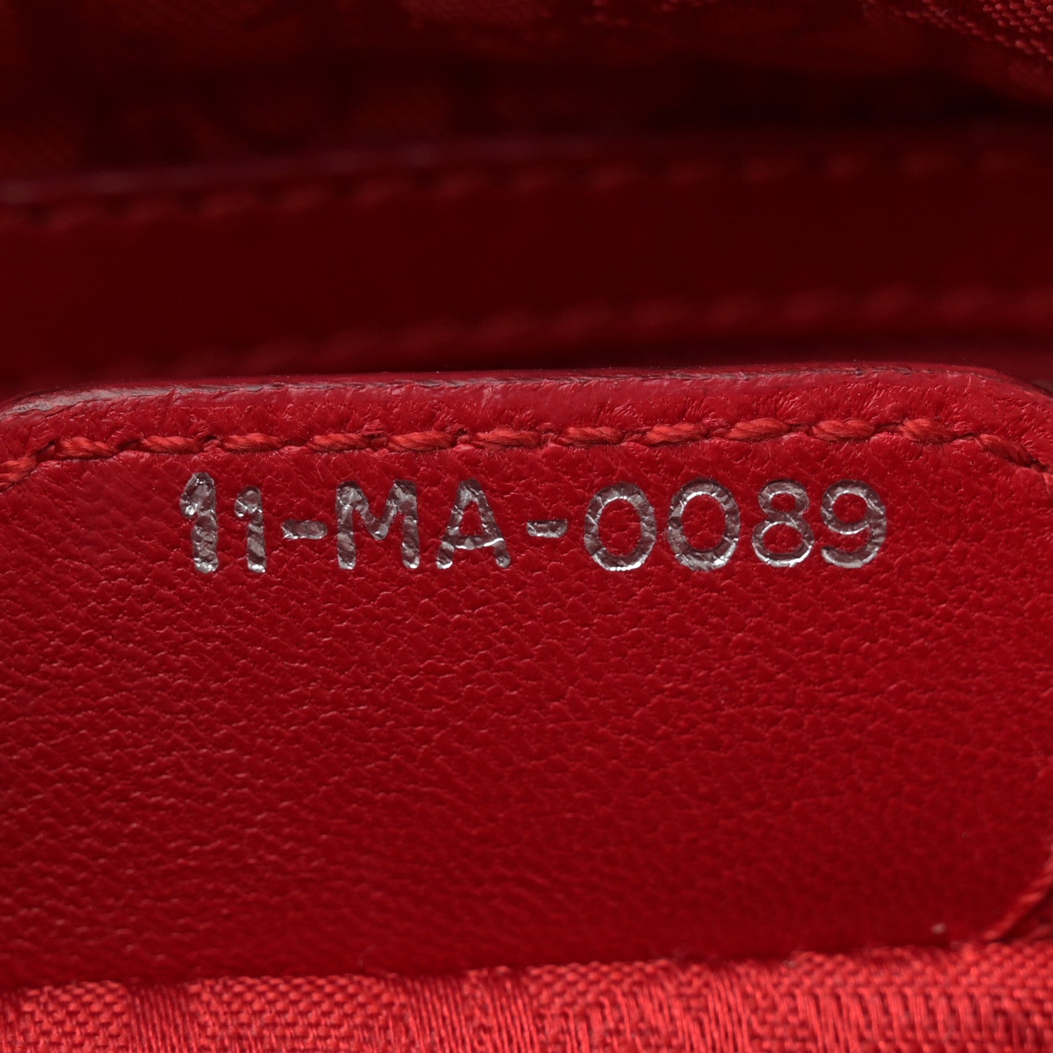 Christian Dior Lambskin Cannage Medium Lady Dior Red 7 of 11