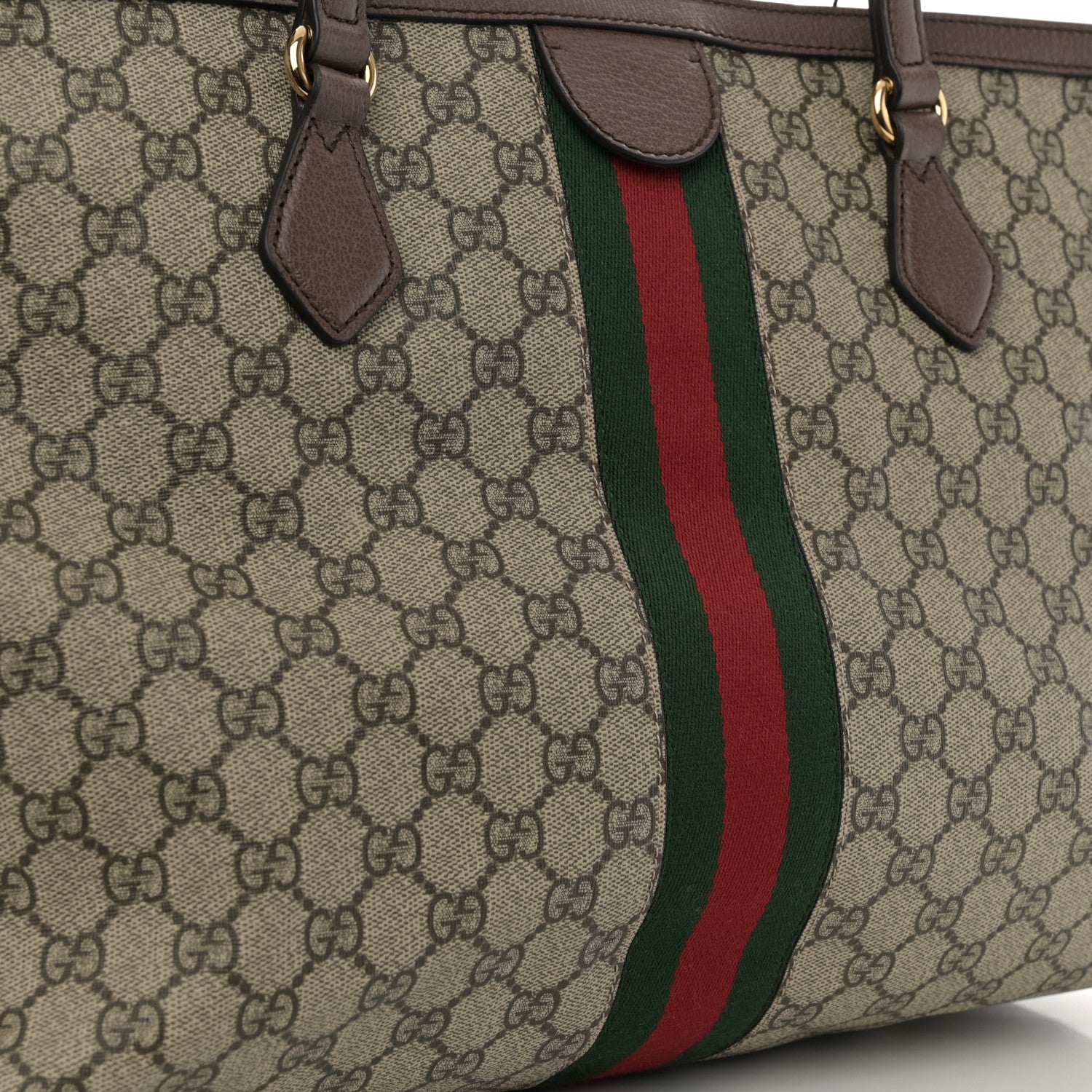 Gucci GG Supreme Monogram Medium Ophidia Shopping Tote Brown 9 of 11