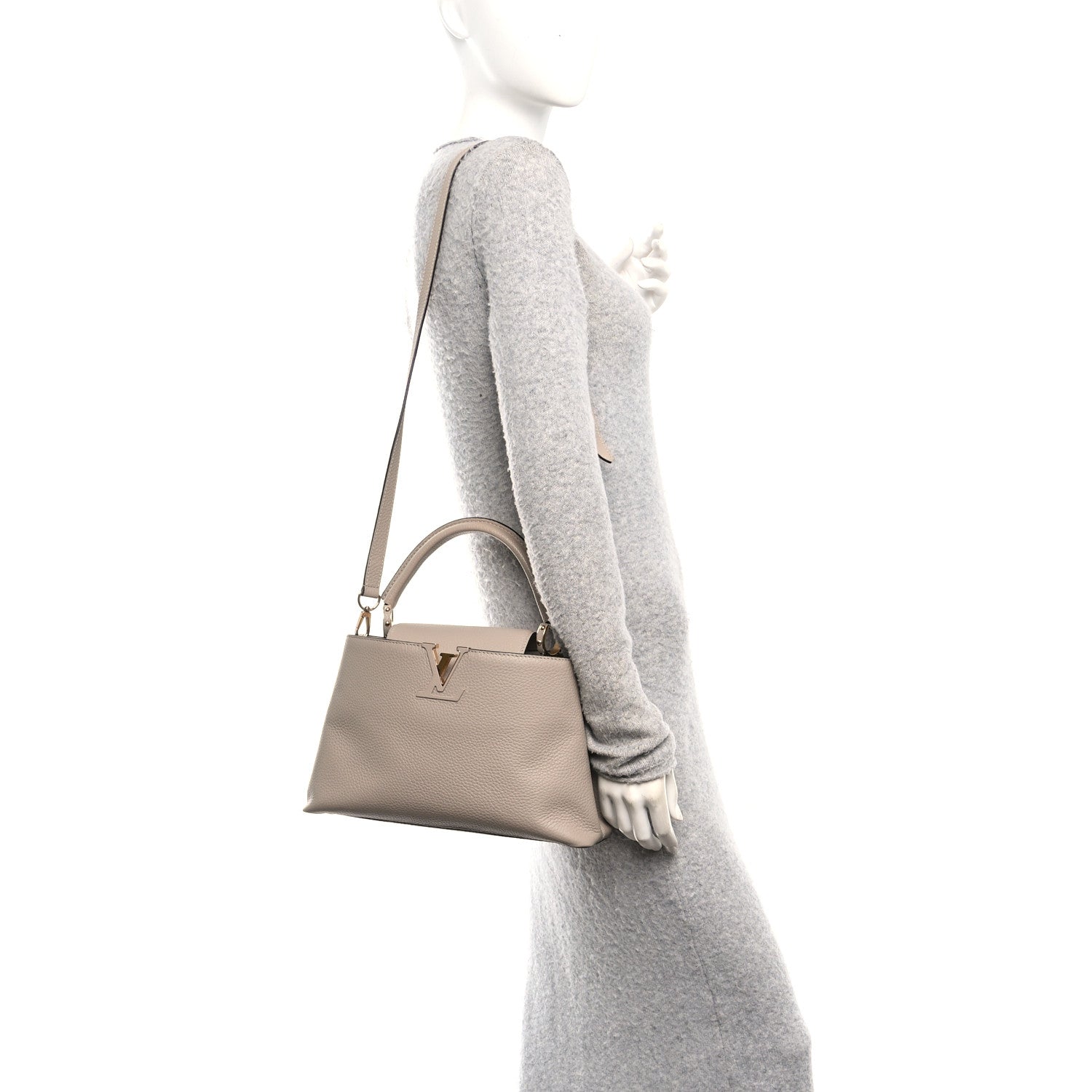 Louis Vuitton Taurillon Capucines PM Galet 2 of 9