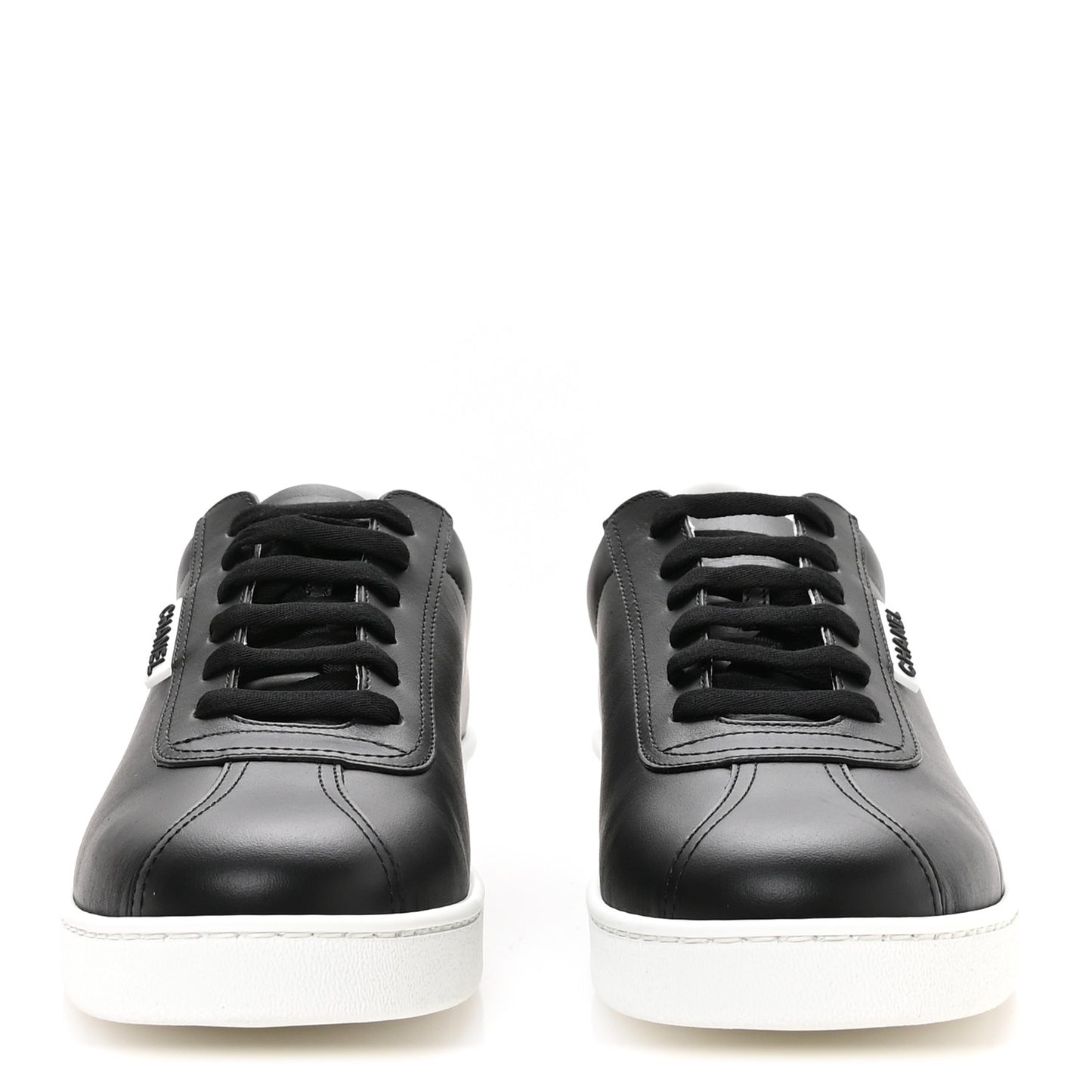 Calfskin CC Mens Uniform Sneakers 43 Black