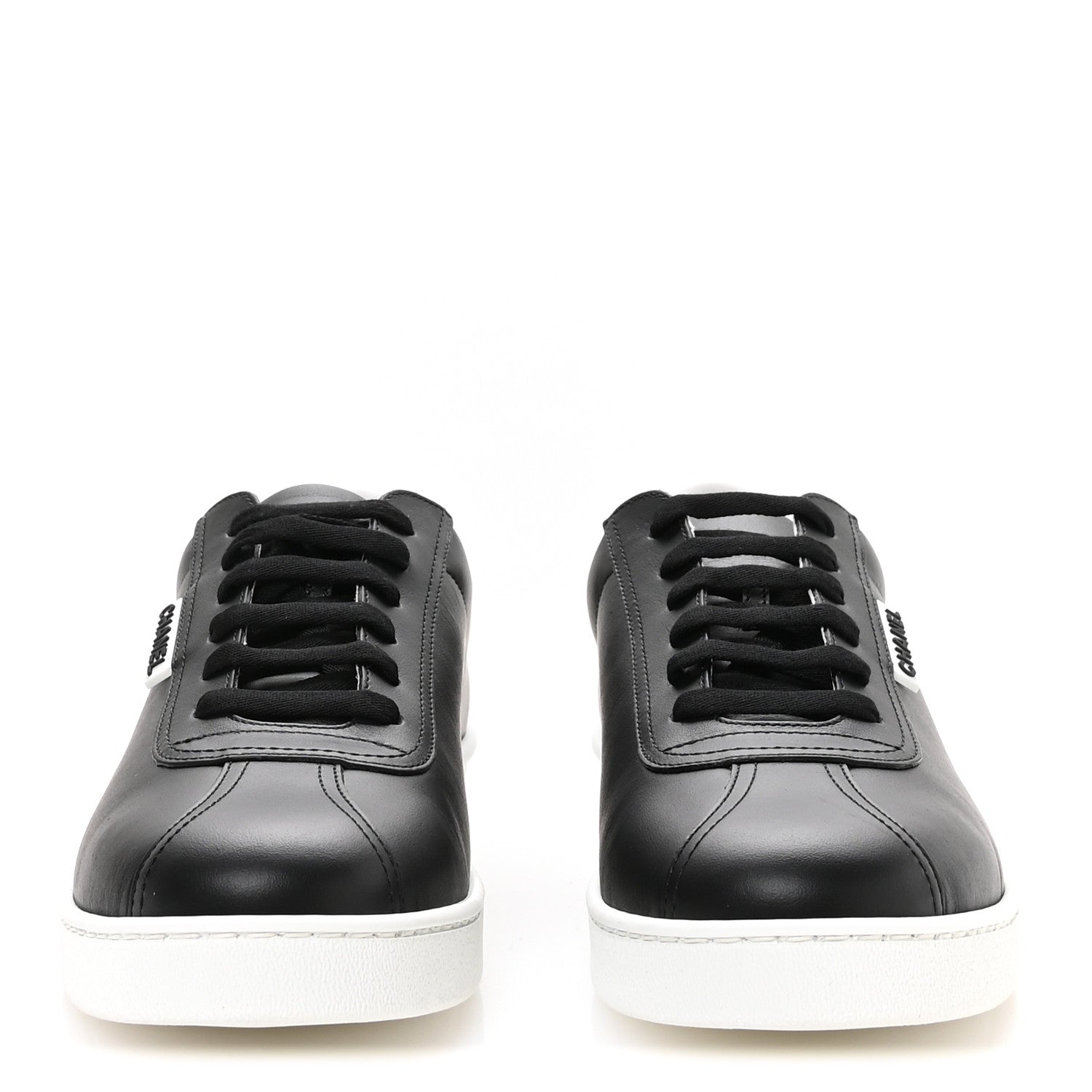 Chanel Calfskin CC Mens Uniform Sneakers 43 Black 3 of 8
