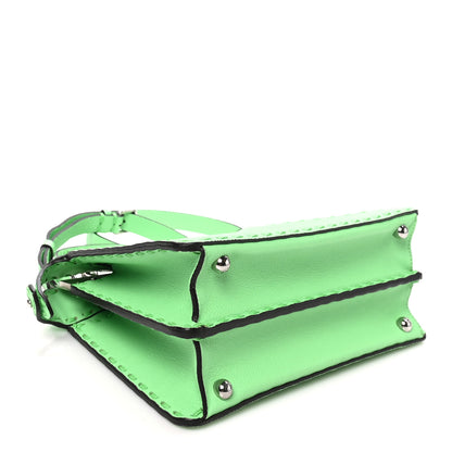 Fendi Cuoio Roma Sellerissima Nappa Sintetica Tape Stitch Small Peekaboo I SEE U Satchel Edamame 4 of 9