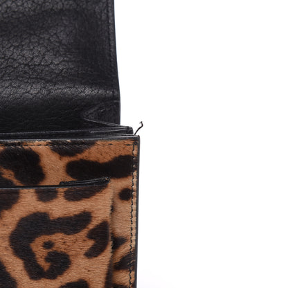 Saint Laurent Calf Hair Monogram Small Sunset Chain Wallet Leopard 11 of 12