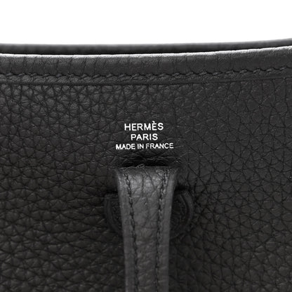 Hermes Taurillon Clemence Evelyne TPM Black 6 of 12