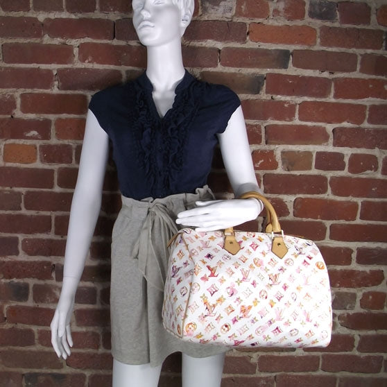 Louis Vuitton Watercolor Aquarelle Speedy 35 White 2 of 9