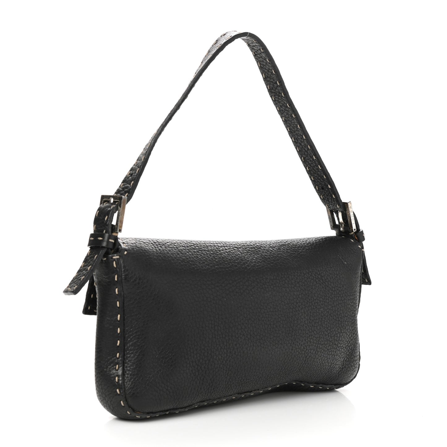 Calfskin Romano Selleria Baguette Black