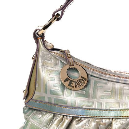 Fendi Metallic Calfskin FF Embossed Chef Hobo Multicolor 7 of 9