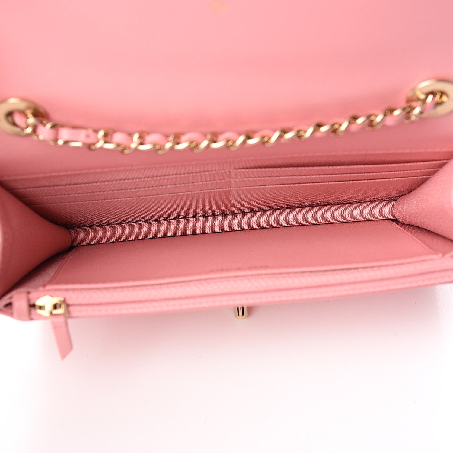 Chanel Lambskin Quilted Trendy CC Wallet On Chain WOC Pink 4 of 12