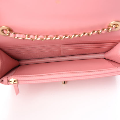 Chanel Lambskin Quilted Trendy CC Wallet On Chain WOC Pink 4 of 12