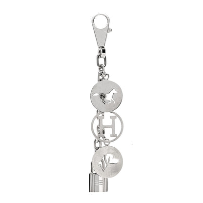 Hermes Palladium Breloque Bag Charm Silver 1 of 3