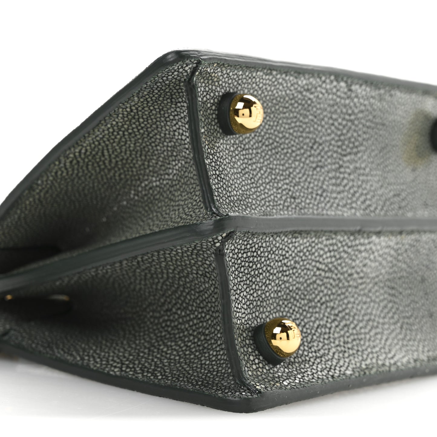 Stingray Shiny Nappa Petite Peekaboo I SEE U Satchel Verde Inglese