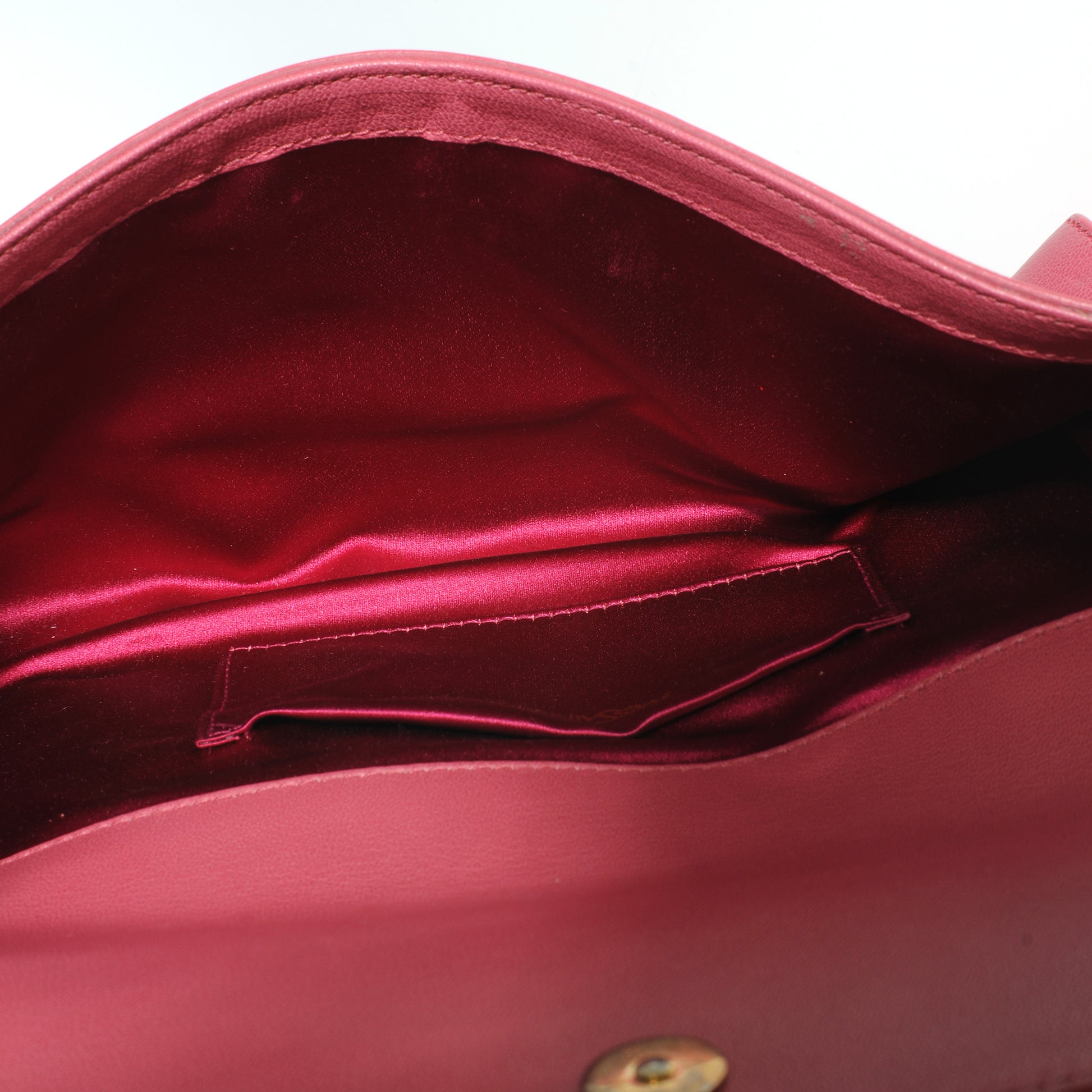 Saint Laurent Leather Medium Belle de Jour Clutch Pink 6 of 6