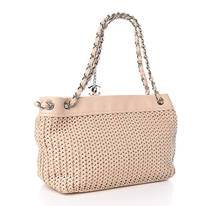 Chanel Calfskin Small Braided CC Tote Beige 3 of 10