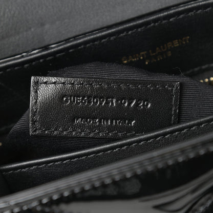 Saint Laurent Patent Y Quilted Monogram Toy Loulou Crossbody Bag Black 7 of 10