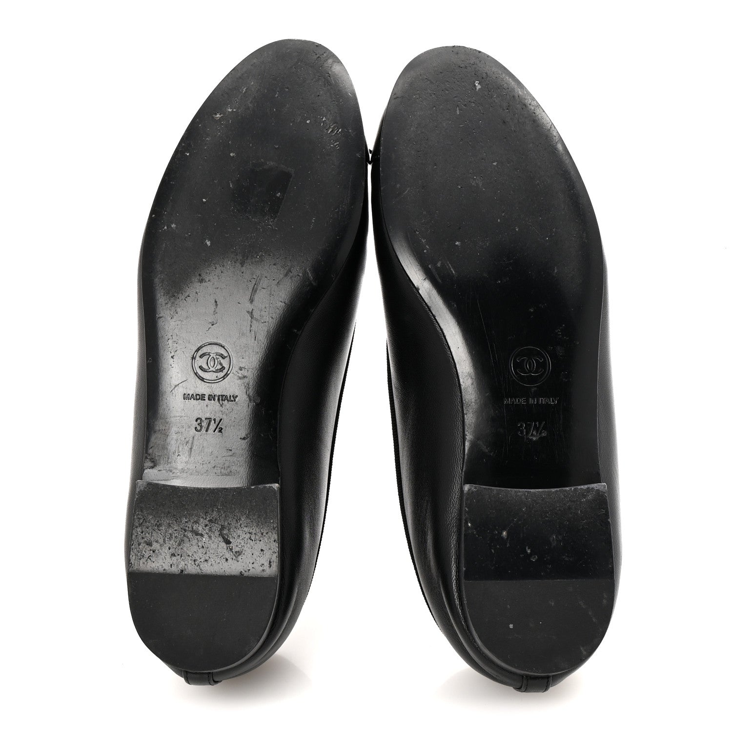 Chanel Lambskin Cap Toe Ballerina Flats 37.5 Black 6 of 11