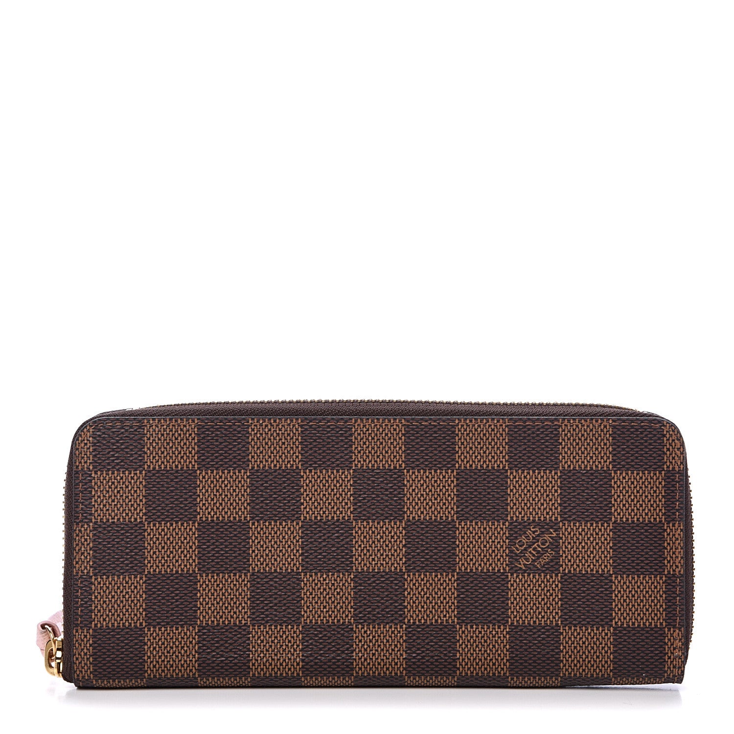 Louis Vuitton Damier Ebene Clemence Wallet Rose Ballerine 1 of 7