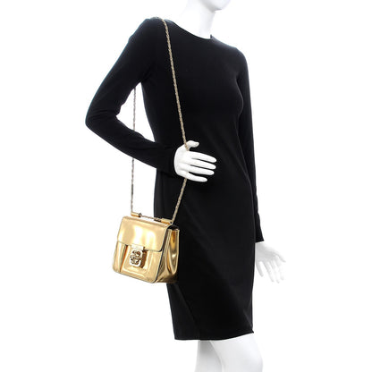 Chloe Metallic Calfskin Small Elsie Shoulder Bag Gold 2 of 16