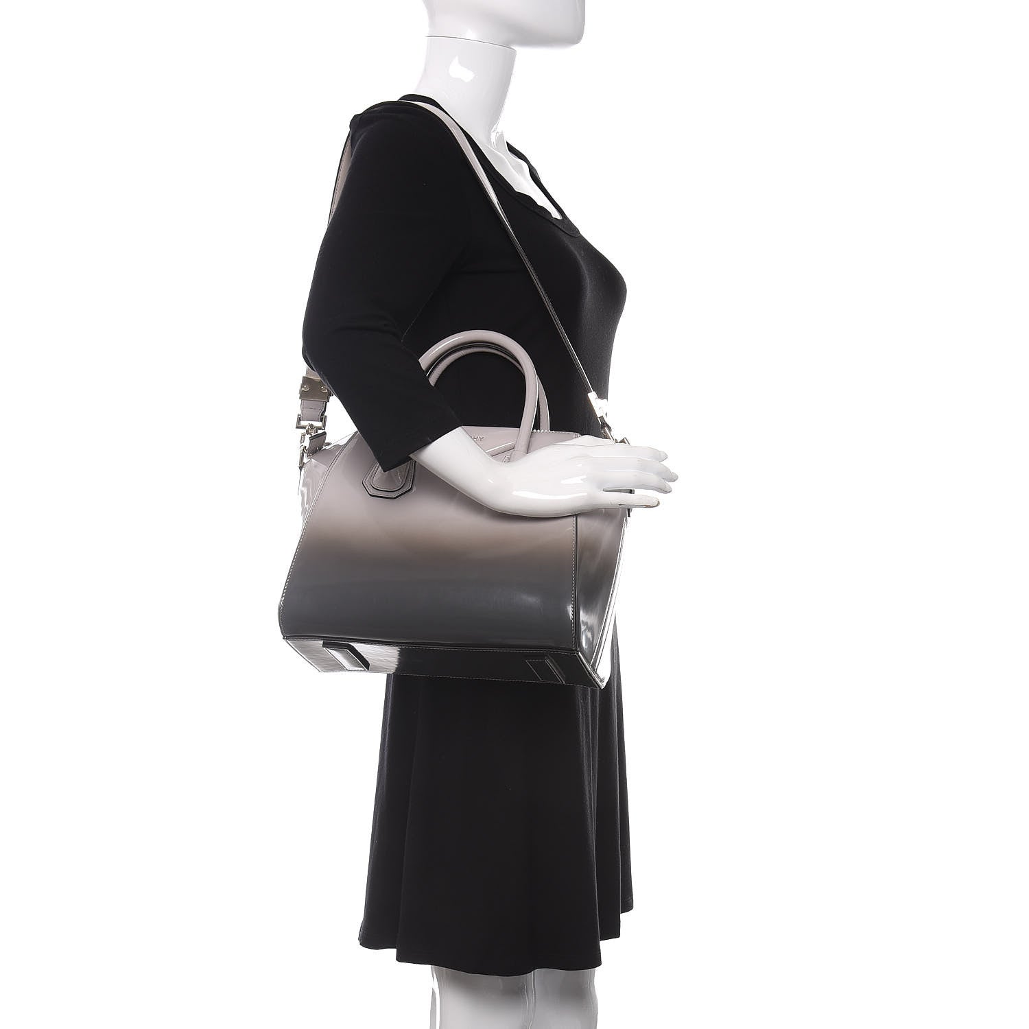 Givenchy Patent Lambskin Degrade Small Antigona Grey 2 of 11