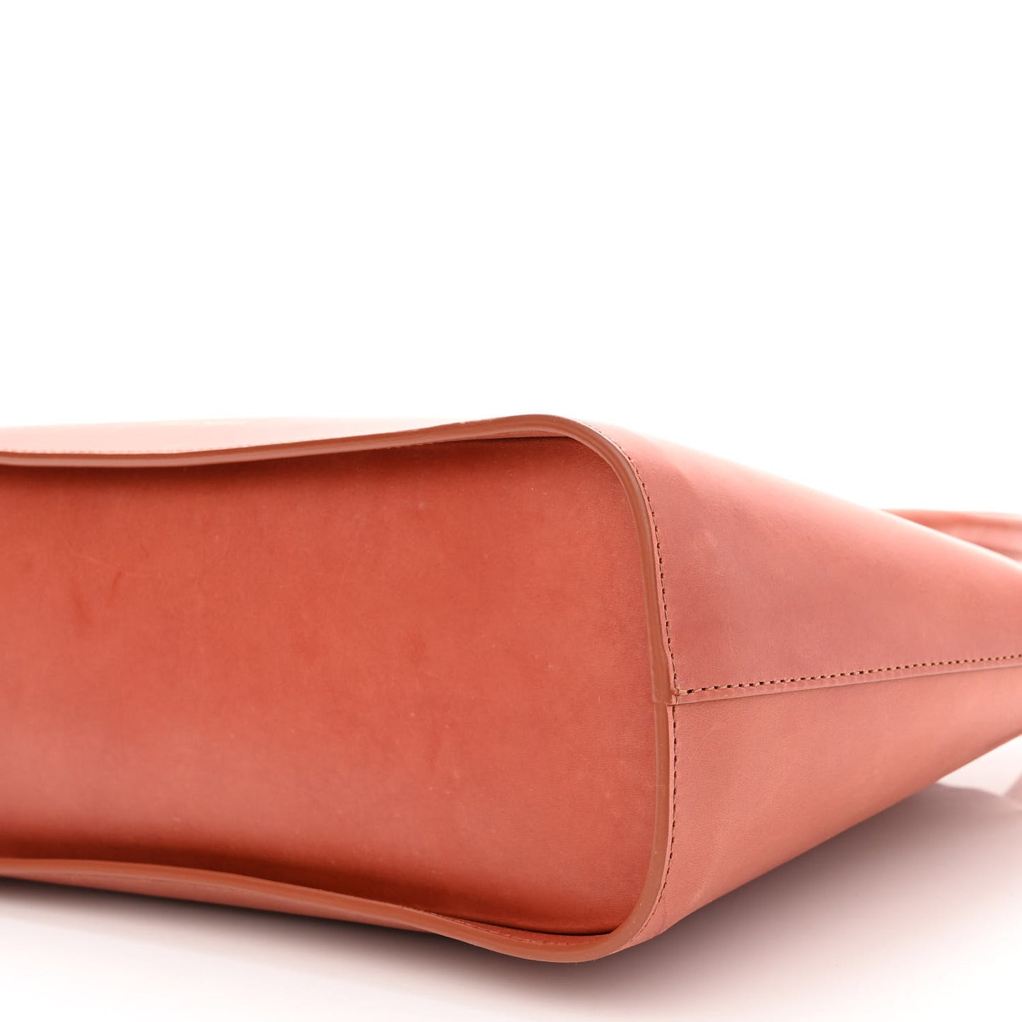Calfskin Top Handle Rounded Bag Brandy