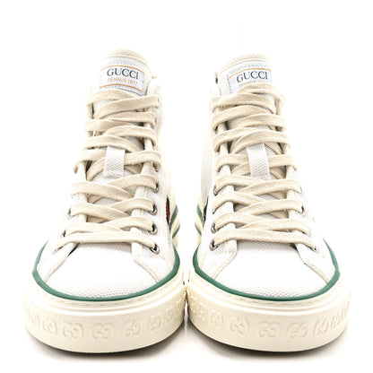 Gucci Mesh Web Womens 1977 Tennis High Top Sneakers 36 Great White Mystic White 3 of 9