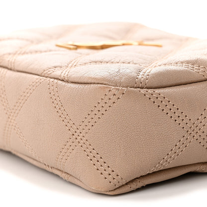 Saint Laurent Grained Lambskin Quilted Mini Becky Double Zip Bag Natural Tan 7 of 18