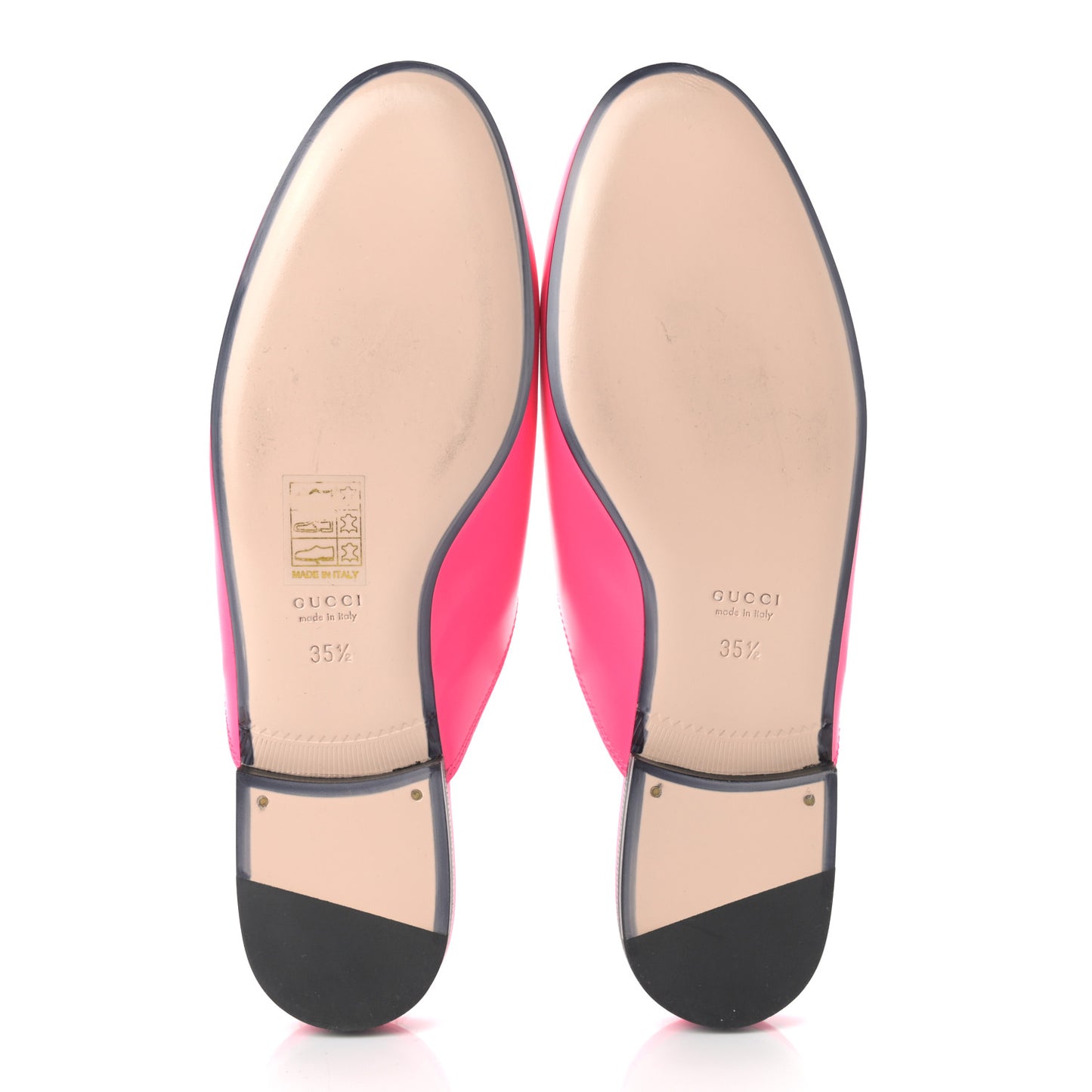 Calfskin Womens Princetown Slippers 35.5 Fuxia Fluo