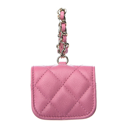 Chanel Caviar Quilted Crystal CC Airpods Pro Case Pink 3 of 5