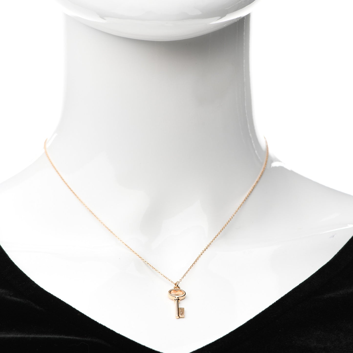 18K Rose Gold Mini Key Pendant Necklace