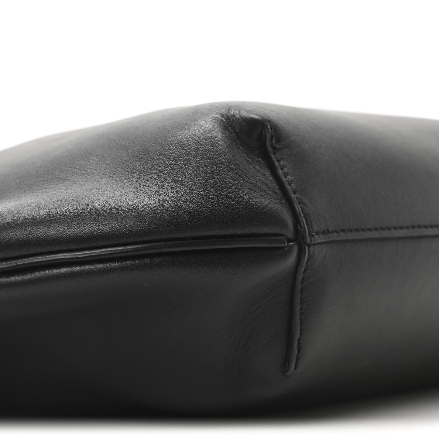 Shiny Nappa Calfskin Paseo Shoulder Bag Black