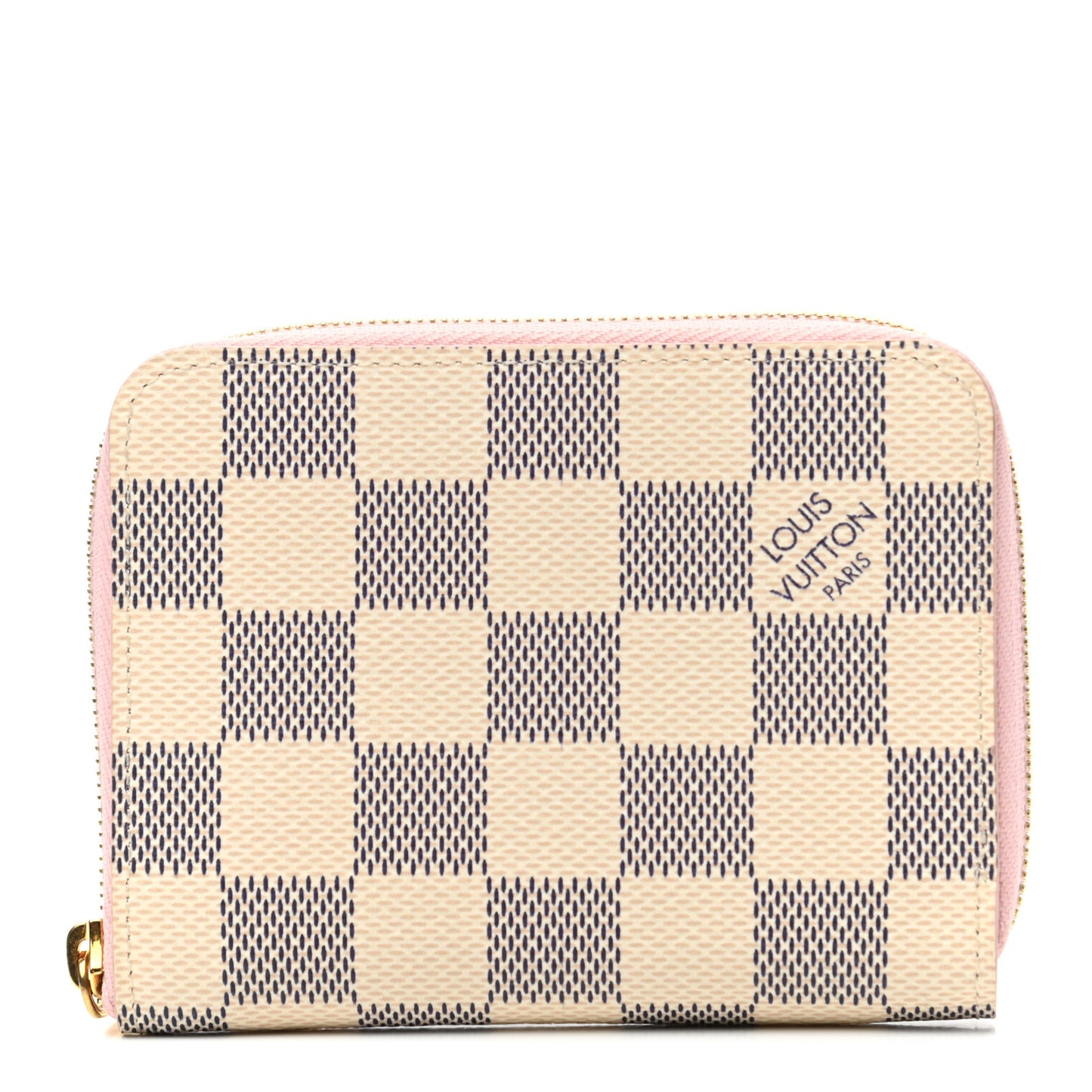 Damier Azur Zippy Coin Purse Rose Ballerine