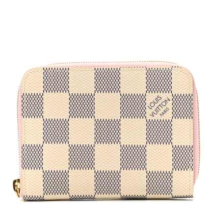 Louis Vuitton Damier Azur Zippy Coin Purse Rose Ballerine 1 of 4