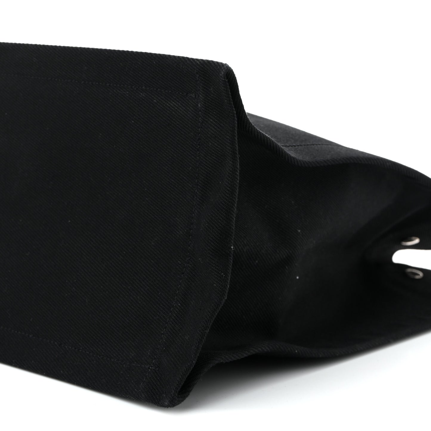 Linen Calfskin Rive Gauche Tote Black