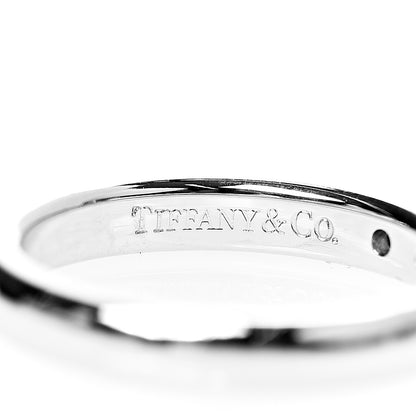 Tiffany Platinum Diamond Elsa Peretti Band Ring 46 3.75 4 of 5