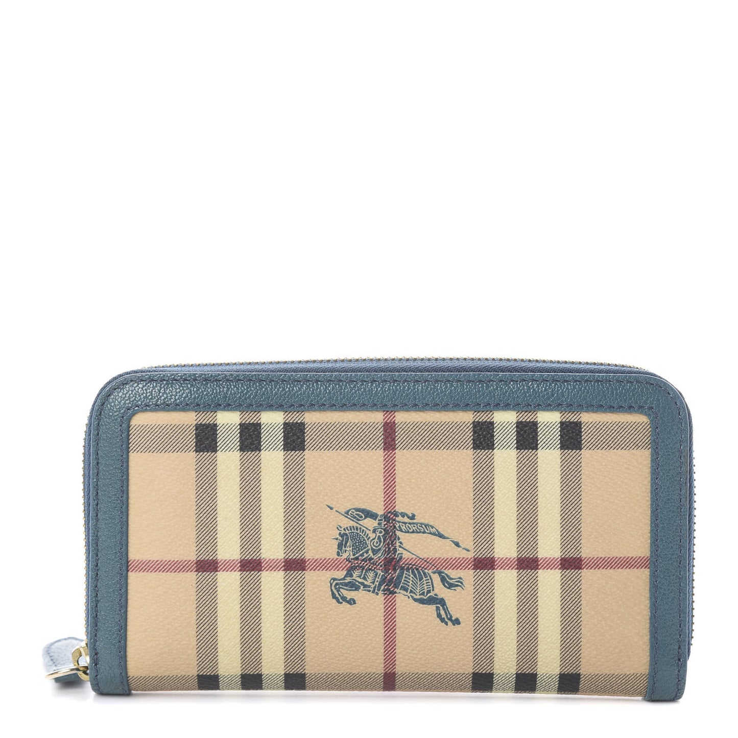 Haymarket Check Large Ziggy Zip Around Wallet Blue