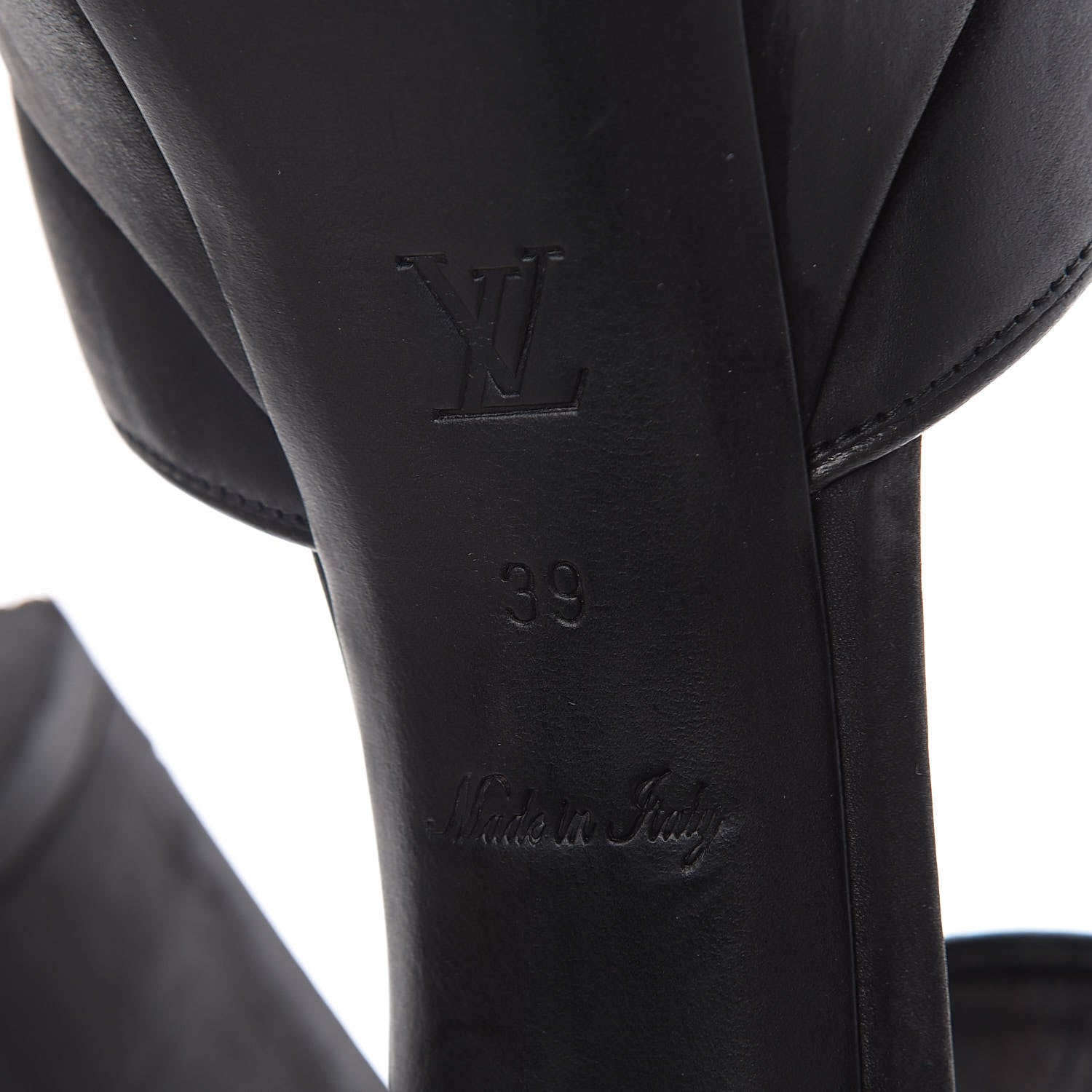 Louis Vuitton Suede Peep Toe Mary Jane Pumps 39 Black 9 of 16