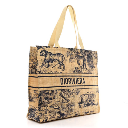 Christian Dior Straw Dioriviera Tote Beige 3 of 9